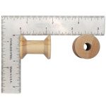 1-1/8" Natural Hourglass Wood Spool 2pk