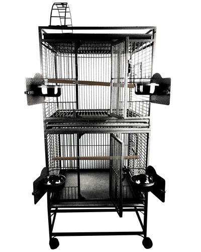 24 x 22  Black Double Stack With Play Top 